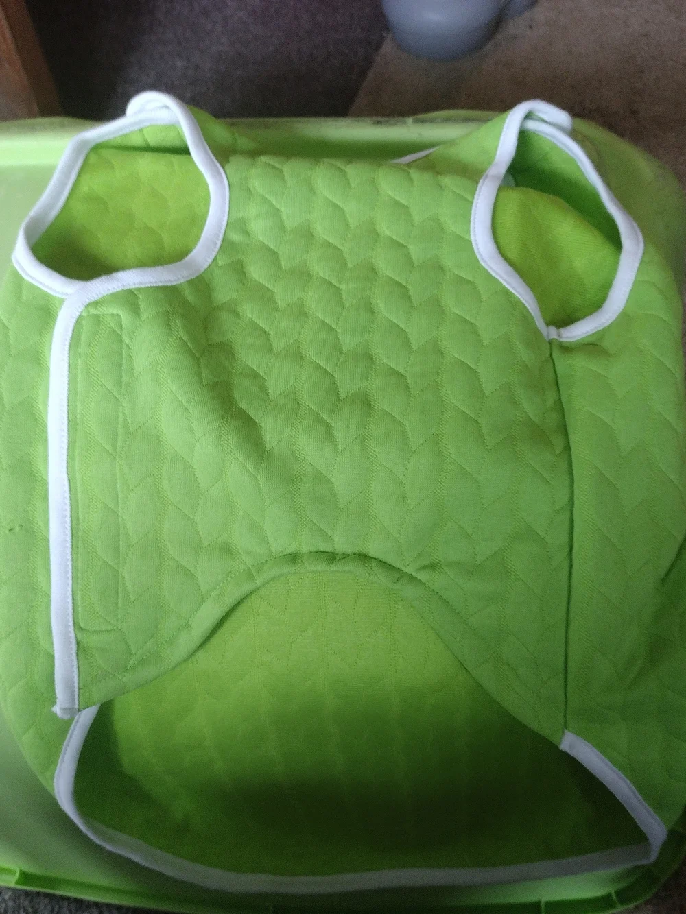Embroidered Lime Green Quilted Top - 